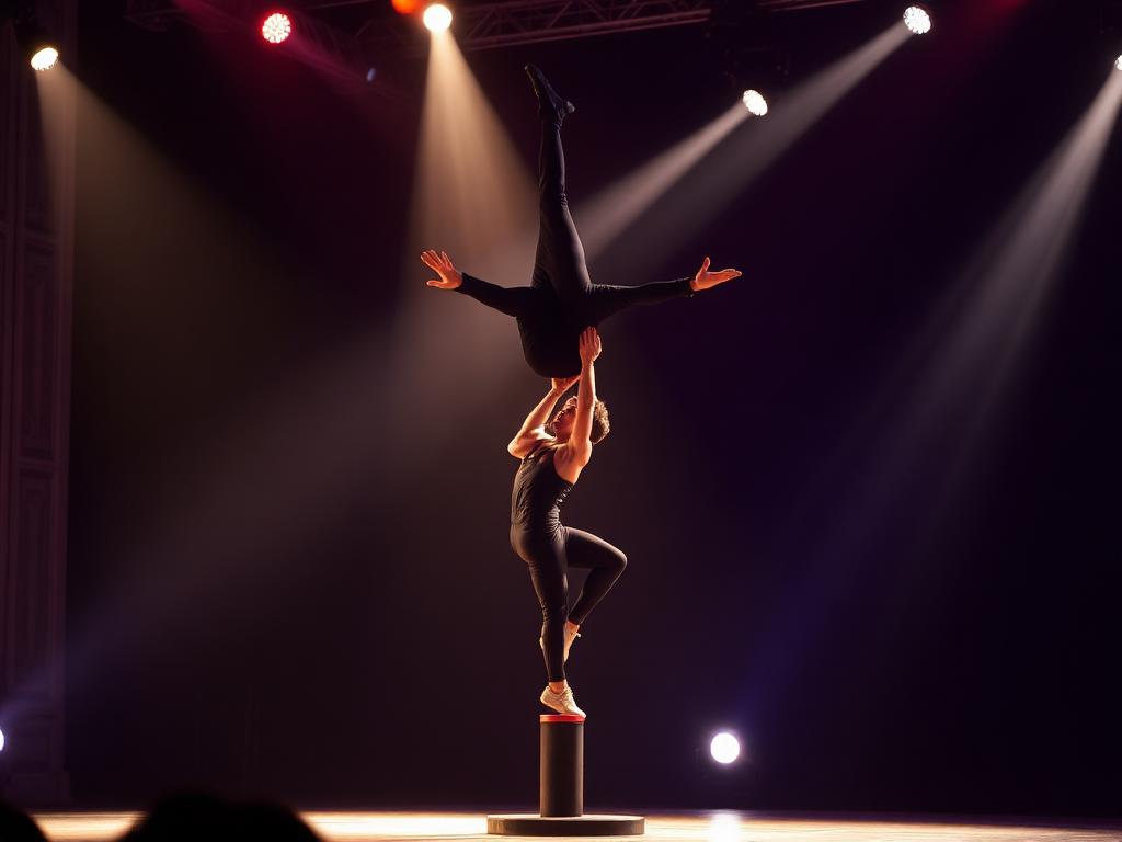 Aerial acrobats at a Dubai luxury event