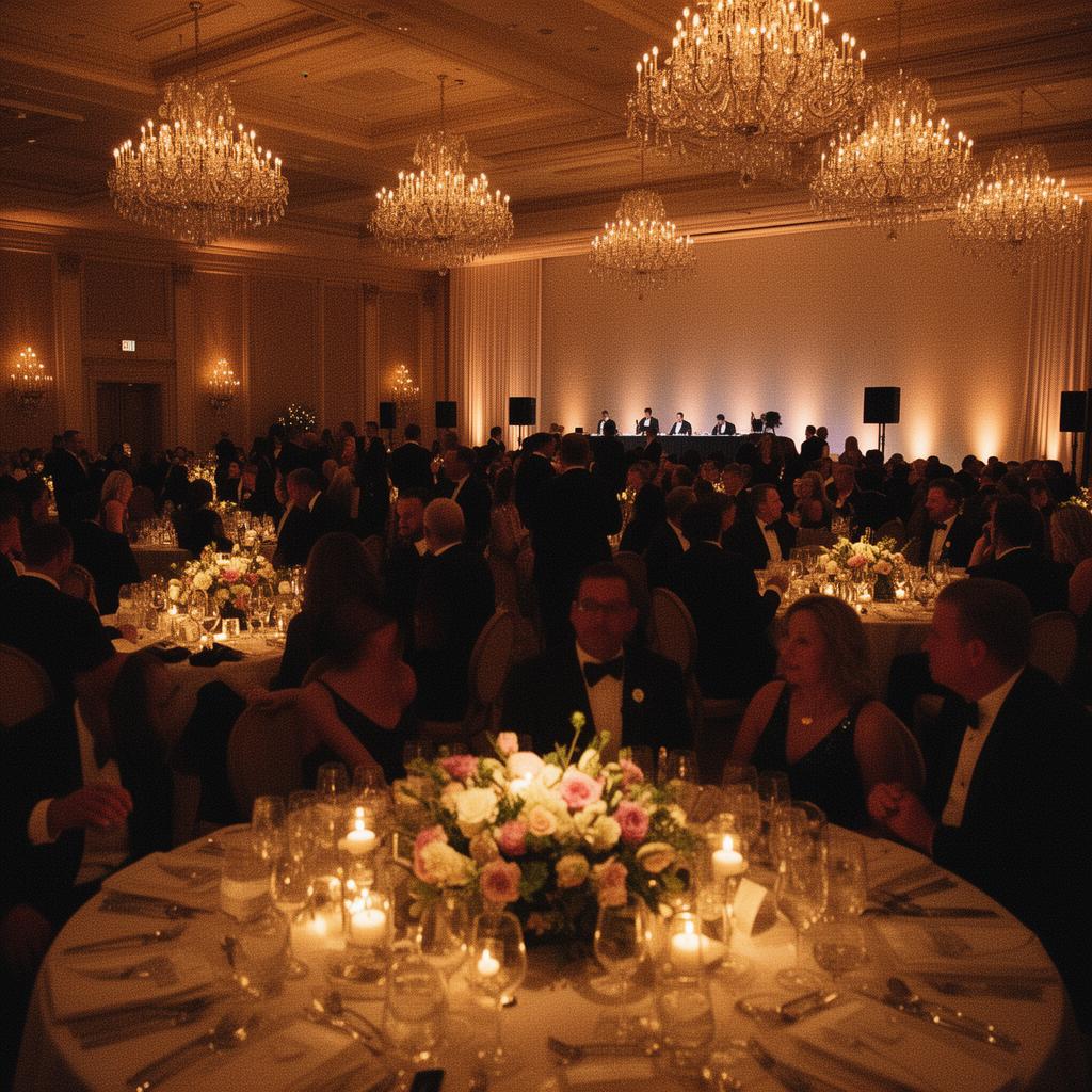 Gala dinner entertainment production at a Dubai five-star ballroom