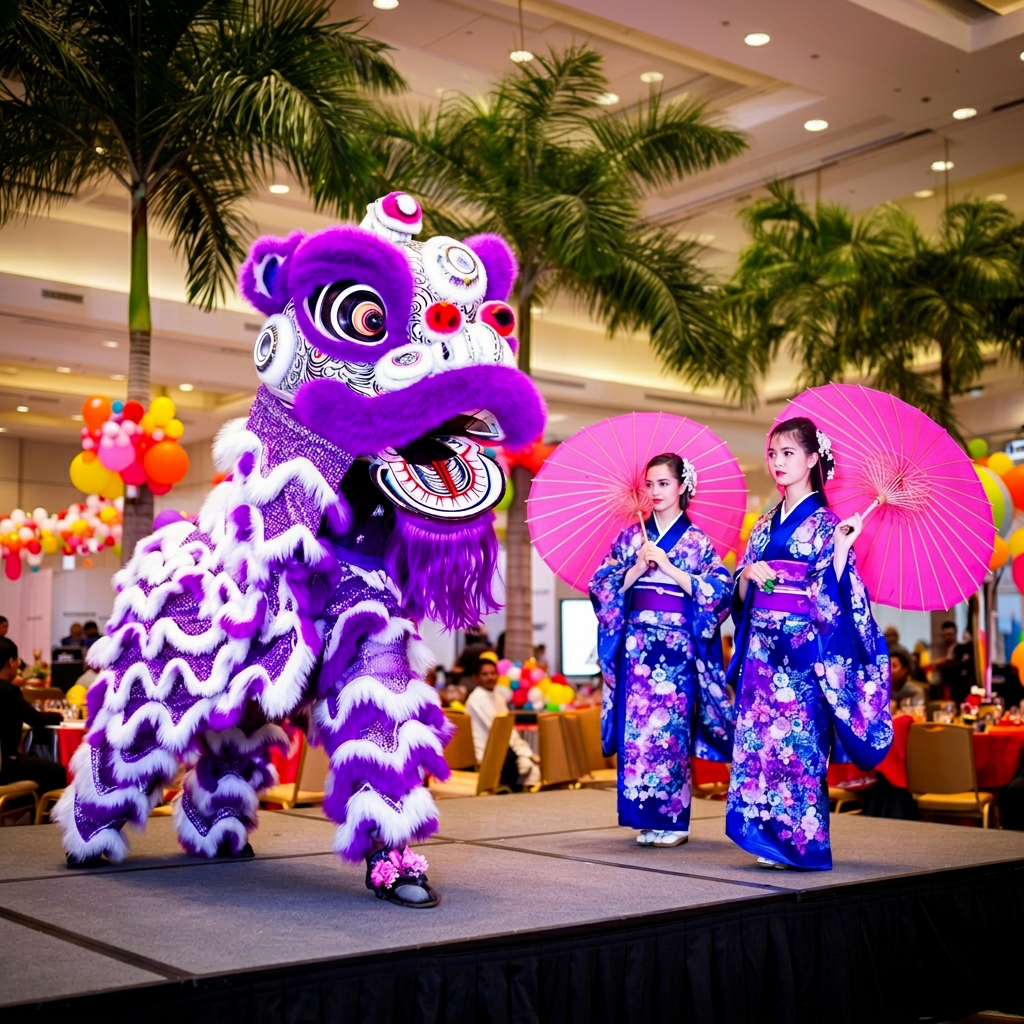 Cultural entertainment at a United Arab Emirates celebration