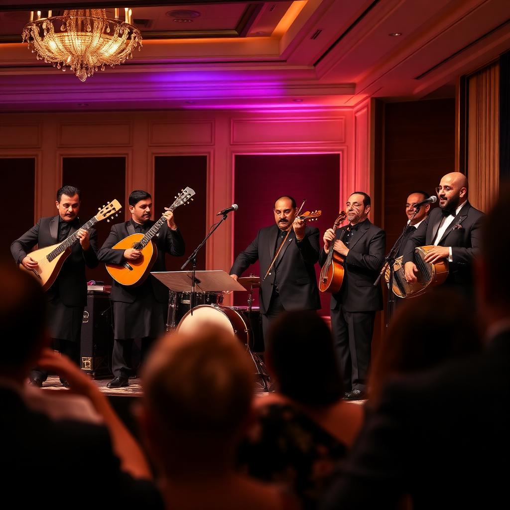 Arabic musician playing during a Dubai luxury reception