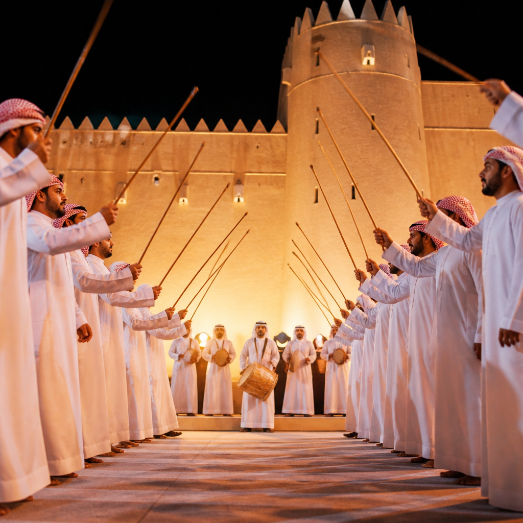 Ayala folk dance troupe performing at a UAE National Day event